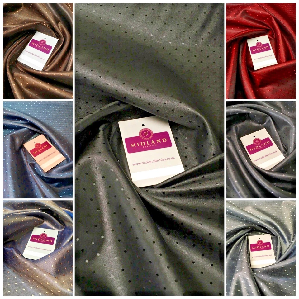 MIDTEX Two Tone Cationic Dobby Spotted Jacquard Lining Fabric 60" Wide MK857 Mtex