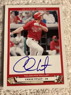 2005 Upper Deck Origins #CU1 Chase Utley Signatures Auto-Signed On-Card Phillies - Image 1 of 2