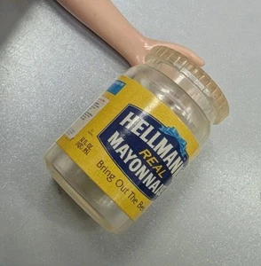 BARBIE FUN FIXIN Tarro de mayonesa de gran tamaño para cocina casa de muñecas  - Imagen 1 de 7