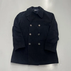 Vintage Polo Ralph Lauren zweireihiger Erbsenmantel Herren Größe Small 100 % Wolle - Bild 1 von 11