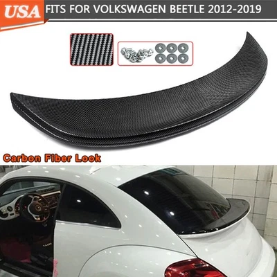 For 2012-19 Volkswagen Beetle Rear Trunk Wing Spoiler Carbon Painted ABS Factory - Image 1 of 4