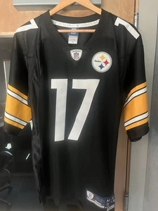 PITTSBURGH STEELERS REEBOK MIKE WALLACE #17 JERSEY - ADULT MEDIUM - SEWN - Picture 1 of 2