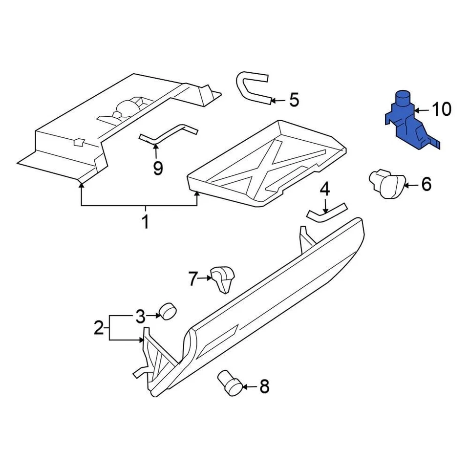 For Volkswagen Touareg 04-10 Volkswagen 1J0947561C Front Glove Box Light Switch Foto 1 de 4