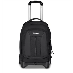 TROLLEY invicta PLUG jet black LED zaino NERO scuola GRS - Imagen 1 de 14