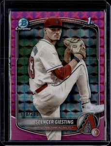 2025 Bowman Chrome Spencer Giesting 1st Bowman Fuchsia Geometric 118/299 - Picture 1 of 2