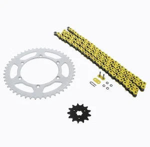Kawasaki KX125 125 1996 1997 anillo tórico amarillo cadena y piñón 13/49 112L - Imagen 1 de 4
