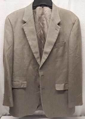 Ralph Lauren Chaps 100% Silk Blazer 42L Brown/Gold 2 Button - Image 1 of 4