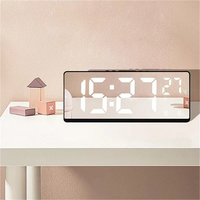 Digital Alarm Clock For Bedrooms Night Alarm Clocks Desk Clock Large Display - Image 1 of 4