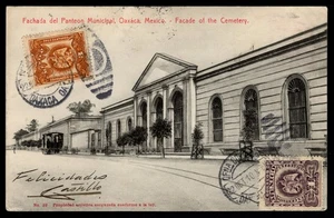 MEXICO - OAXACA, FACADE OF THE CEMETERY 1910 BY BUSTAMANTE NO. 39 - Picture 1 of 2