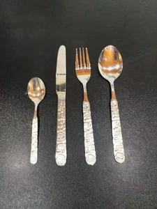 Herdmar "Spiga Brushed Gold" 18/10 Stainless Steel 4-Piece - Picture 1 of 4
