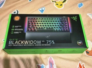 New Razer BlackWidow V4 75% Mechanical Gaming RGB Keyboard Orange Tactile Switch - Picture 1 of 3