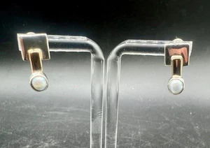 Lilly Barrack 925 Sterling Silber 14K Gold Perlen Ohrringe - Bild 1 von 8