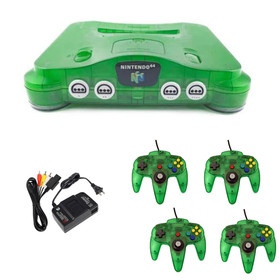 Nintendo 64 JUNGLE GREEN Console + Controllers + Cords Bundle | FUNTASTIC Green