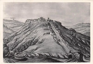 24-85A) CARTOLINA APECCHIO NEL XIV SECOLO VIAGGIATA PESARO - Bild 1 von 2