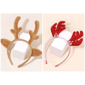 Christmas Antlers Headband Reindeer Costume Adult Kids Girls Boys Xmas Party Hat