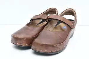 Wolky Brown Leather Mary Jane Slingback Walking Women's Shoes Sz 41 - Picture 1 of 7