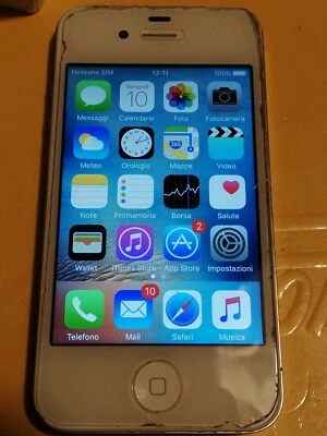 APPLE IPHONE 4s 3.5" -Mod. A1387 -16GB  Bianco funzionante -Usato quasi completo - Immagine 1 di 4