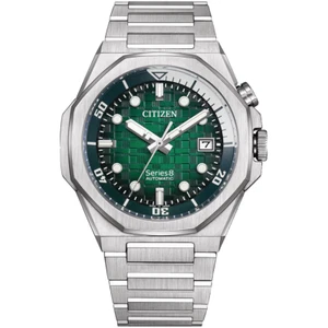 Citizen Series 8 grün kariertes Zifferblatt Saphirglas automatische Uhr NB6060-58X - Bild 1 von 6