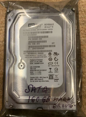 Western Digital SATA 160 GB Hard Drive Brand New Internal 7200 RPM WD Caviar SE - Image 1 of 3