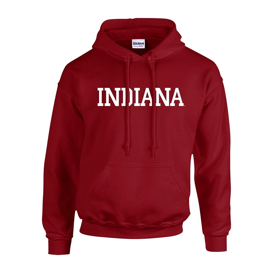 UGP CAMPUS APPAREL Indiana University Hoosiers Basic Block Licensed Hooded Sweatshirt