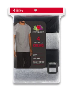 Fruit of the Loom® BIG Men's 4-pack Crew T-Shirt "DUAL DEFENSE® & ULTRA SOFT" - Picture 1 of 5