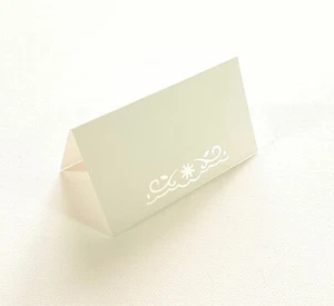 100 Folded Place Cards Table Name Seating Card Wedding Placement Unique IN PL07 - Bild 1 von 5