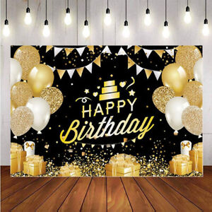 30/40/50 Happy Birthday Backdrop Banner Background Cloth Photo Props Party Decor