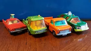 Matchbox Planet Scout #59 Toe Joe #74 Ford Transit #66 Holden Pick-Up Lesney Regno Unito - Foto 1 di 8