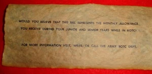 VIRGINIA ROTC ADVERTISING CURRENCY - Picture 1 of 2