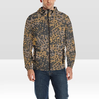 German WWII Platanenmuster Fall Camouflage Hooded Quilted WindBreaker -read- - Image 1 of 4
