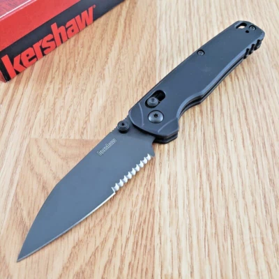 Kershaw Bel Folding Knife 3.13" Part Serrated CPM-MagnaCut Steel Blade Aluminum - Image 1 of 4