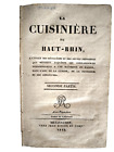 SPOERLIN MARGUERITE LA CUISINIERE DU HAUTE-RHIN SECOND PART EO 1833 ALSACE