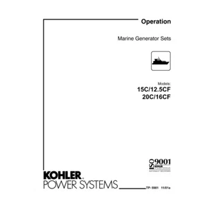 Kohler TP-5981 11/01a Genuine OEM Marine Generator 15C 20C Operation Manual - Bild 1 von 1