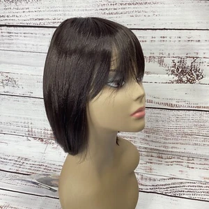 Slim Light Bang ‘TWO’ Bob with Bang Wig #2 Darkest Brown Heat Safe Synthetic - Picture 1 of 5