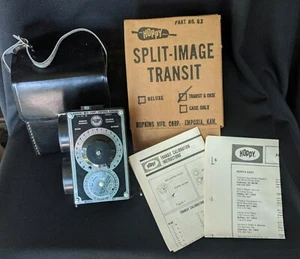 Hopkins Hoppy Split Image Transit Level Model G2 Leather Case & Instructions Box - Picture 1 of 9