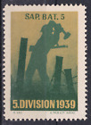 Schweiz. Soldatenmarken. 1939. Sappeur-Bataillon 5, Postfrisch