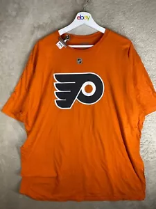 Reebok Casual T-Shirts Top Size 2XL Mens Orange Logo Short Sleeve NHL - Picture 1 of 10