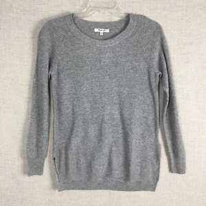 Suéter tejido manga raglán Madewell para mujer XXS gris dobladillo dividido ligero - Imagen 1 de 6