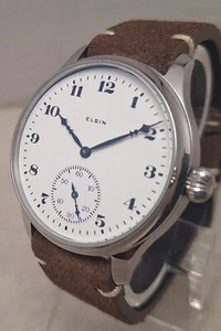 Reloj Pulsera Elgin Vintage Años 12 Bolsillo Matrimonio Conversión 44mm SS c. 1919 - Imagen 1 de 10