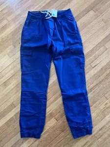 MINI BODEN Jungen Jogginghose Cargo Hose Blau Jersey Gefüttert Größe 13Y Neu mit Etikett - Bild 1 von 4