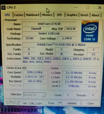 Intel Core i3-4130 LGA1150 CPU - 3.4GHz Dual-Core 4th Generation Processor - Image 1 of 3