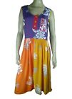 TOGETHER vintage ladies size 8 dress bright colourful sundress colourblock beach