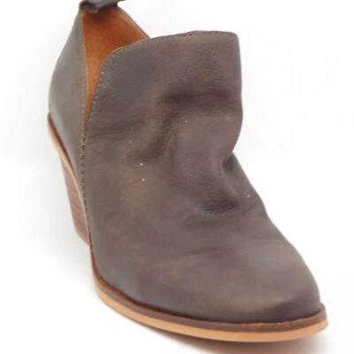 Botas al tobillo de cuero Lucky Brand Western Footwear tacón bloque talla 8M EE. UU. Foto 1 de 4