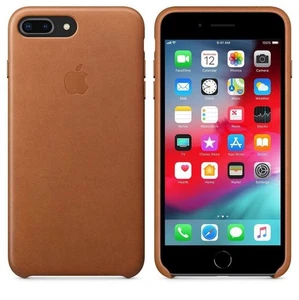 Custodia in pelle originale/originale Apple iPhone 7 Plus & 8 Plus marrone sella - nuova - Foto 1 di 5