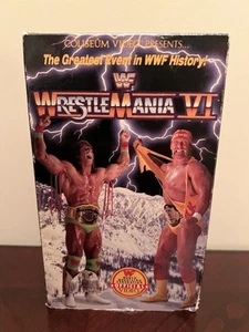 WWF Wrestlemania 6 VHS 1990 Coliseum Video Hulk Hogan Ultimate Warrior WWE AEW - Picture 1 of 7