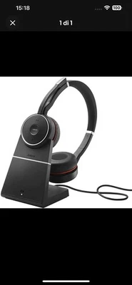 Jabra Evolve 75 MS + Base Ricarica Nero.vendo x Inutilizzo - Immagine 1 di 4