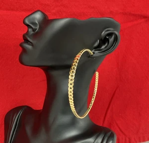 Michael Kors Statement goldfarbene große Creolen neu ohne Etikett UVP 175 $ - Bild 1 von 6