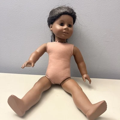 Muñeca American Girl Pleasant Company Addy Walker marcas de cabello dañadas desnuda 18" LEER Foto 1 de 4