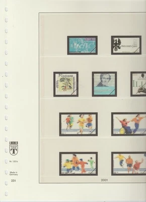 Páginas coloridas sem dobradiças Lindner Alemanha 2001 - Imagem 1 de 2