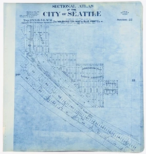 1900 SEATTLE Map MAGNOLIA - BRIARCLIFF - WATERFRONT (24x22) ORIGINAL Washington - Picture 1 of 7